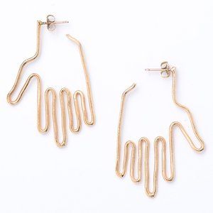 Young Frankk Hand Earrings, Gold Plated